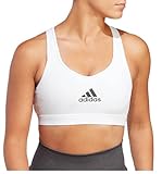 adidas Women's Powerreact Training Medium Support Bra, White/Black, Large A-C