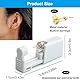 Ohrlochstechpistole Kit,Einweg Ohr Piercingpistole,Piercingpistole Einweg Ohrstecherpistole,Einweg Steril Sicherheits Ohrnasen Piercing Pistolen kit,für Mädchen Frauen Männer,Gold,4pcs