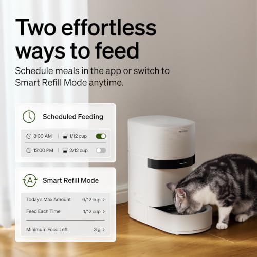 Image of PETLIBRO Automatic Cat Feeder with Smart Scale, 5G WiFi Automatic Dog Food Dispenser with Dual Feeding Mode, 5L Pet Feeder with Low Food Sensor, Up to 10 Meals Per Day, Granary 2 White