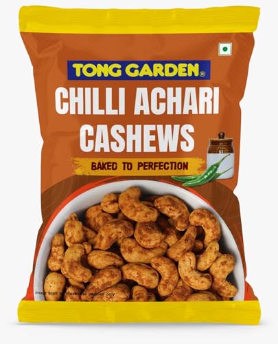 Image of Tong Garden 30g Chilli Achari Cashews | Spicy & Tangy Cashews with Bold Seasoning | Protein-Rich Healthy Nuts | Perfect for Snacking & Parties - (Pack of 5)