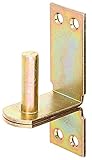 goznes y quicios Fácil montaje GAH-ALBERTS 311469 - Goznes sobre placa para atornillar (acero galvanizado, diámetro: 16 mm, distancia: 30 mm, placa: 113 x 40 mm, 10 unidades)
