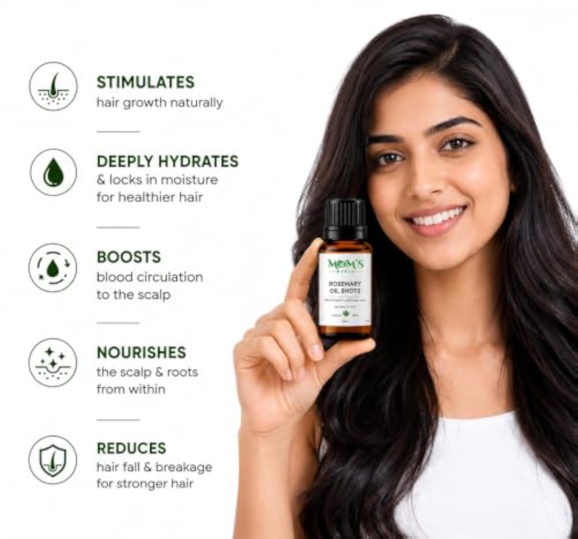 Mom's Rosemary Oil Shots for Hair Growth