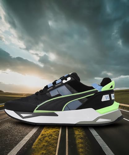 PUMA Puma Unisex-Adult Mirage Sport Tech Reflective Sneaker, Black-Speed Green, 7 UK