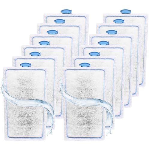 ROSYLEVE 12 Stück Aquarium Filterkartusche für Tetra EasyCrystal Filter Pack 250/300, Filterpads für Tetra EasyCrystal Innenfilter, Ersatz Filterpads mit Aktivkohle und Zeolithe