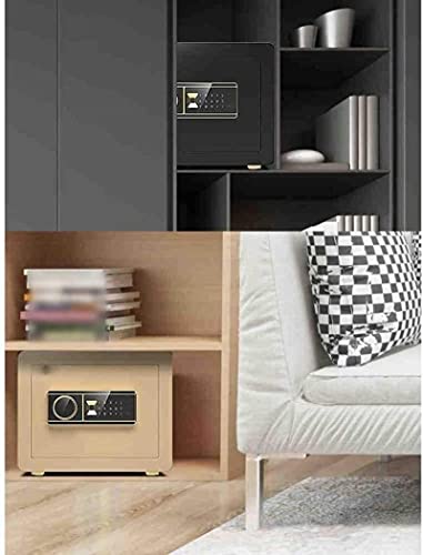 Safe Box, Electronic Safes Deposit Box Small And Medium-Sized All-Steel Anti-Theft Lock Box Jewelry Strongbox,Gold Smart Home Safe #TOP1