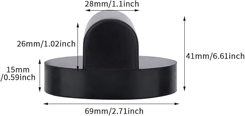 Miniatura 2 de Almohadilla de gato, almohadilla de goma ranurada universal, protector de riel para modelos Audi, TT, R8, RS, A6, A7 (2.717 x 1.614 in)