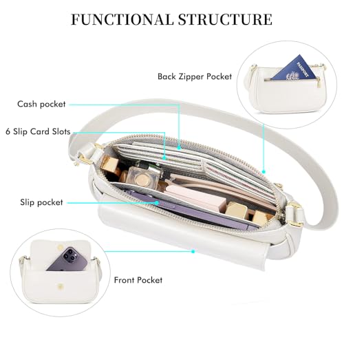 Image of RONSIN Small Shoulder Bags for Women Mini Shoulder Purse Trendy Hobo Bag RFID Underarm Handbag with Zipper Closure