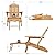 Yaheetech Folding Adirondack Chair with Retractable Ottoman Weight Capacity 300lb Solid Wood Garden Chair, Fire Pit Lounge Chairs Weather Resistant Furniture for Garden/Yard/Patio/Lawn, Brown