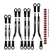 INJORA High Clearance 4 Links Set Stainless Steel Links Set for SCX24 C10 JLU Bronco Base Camp 4Runner Axial 1/24 RC Crawler Car Upgrade Parts(Black)
