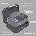 Bentgo Modern - Adult & Teen Bento Lunch Box; 3-4 Compartments, Leak-Resistant, 5.5 Cup Capacity/44 fl oz, Improved Locking Clips, Reusable, BPA-Free, Dishwasher/Microwave Safe Tray (Dark Gray)