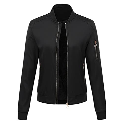 Veste femme mi saison chaude et épaisse blouson baseball casual vêtement automne hiver