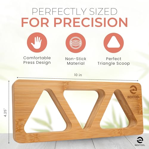 image for BENTOOL Onigiri Mold Set for Japanese Gift - Bamboo Medium Rice Ball M