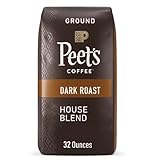 Peet Coffee Dark Roast Ground Coffee, House Blend, 32 oz Bag