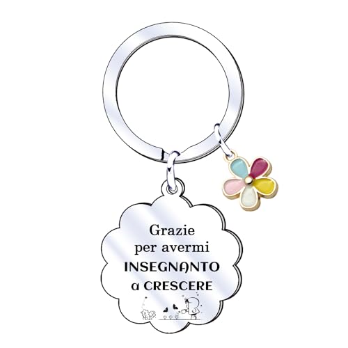 QTQTLP Portachiavi regalo maestra fine anno regalo maestra Portachiave maestre idee regalo per insegnante professoressa Porta chiavi insegnanti originale regalo maestra asilo elementare medie (1)