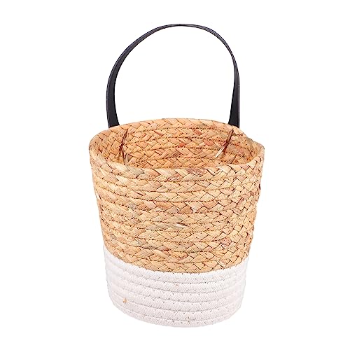 ibasenice panier de rangement fleurs petit panier tressé de plein air corbeille Tissé plantes panier fleuri tressé paniers tressés pour le stockage jardinière tissage d'herbes marines