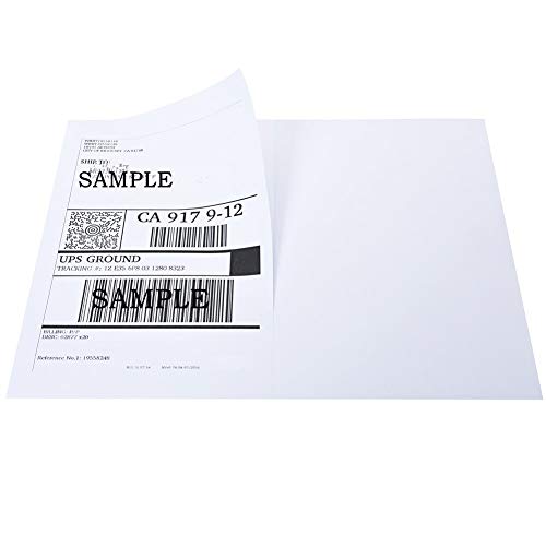 Hybsk Half Sheet Self Adhesive Shipping Labels 8.5\" x 5.5\" Address Labels for Laser & Inkjet Printers (200 Labels) - Thumbnail 3