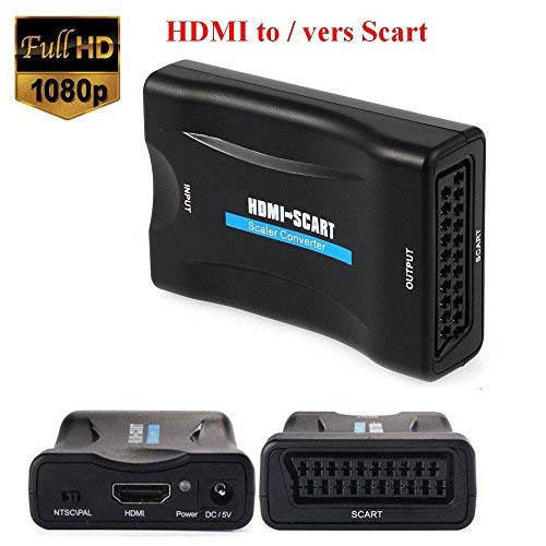 Emebay - Euroconector, 1080p, HDMI a SCART, CRT, TV, VHS VCR, DVD soporte NTSC PAL