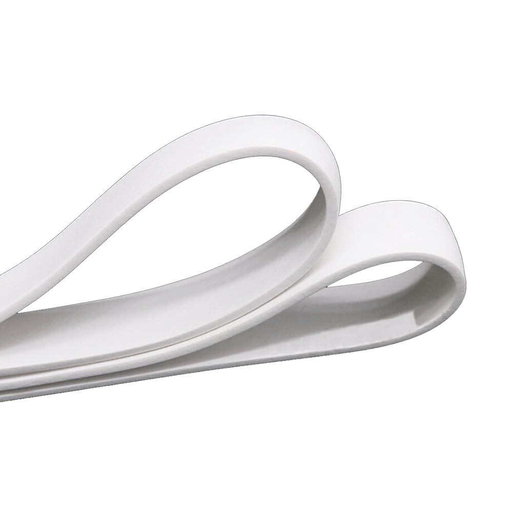 Acvacv One Color 1 Meter White Sponge Cord Foam Rubber Strip, For Doors Windows Square Solid Foamed Silicone Rubber Seal Strips(5X15mm)