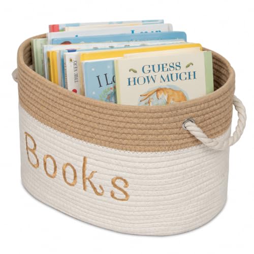 Largec Book Storage Basket - 15 x 11 x 9 Book Bin