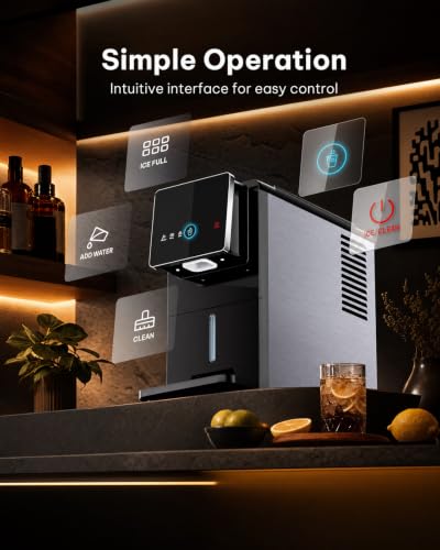 Image of Silonn Countertop Nugget Ice Maker, Self-Dispensing Ice Machine with Auto Drop Ice, Self-Cleaning, 40 lbs /24H Soft Chewable Ice for Home, Kitchen and Parties