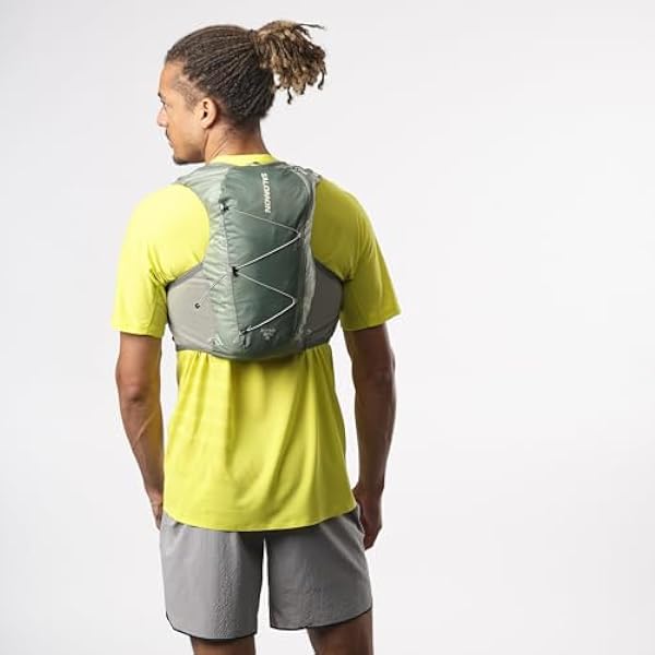 Salomon Active Skin 8 комплектов, удобный доступ к карманам на груди, точный комфорт SensiFit, карманы для хранения вещей во время марафона, жилет для бега по пересеченной местности