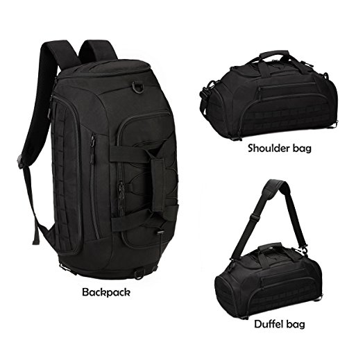 Sports Duffel Bag for Men Women Tactical Duffle Backpack 35L Gym Bag with Shoe Compartment Travel Backpack Luggage