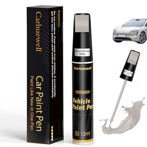 Image of White Touch Up Paint for Cars, Auto Car Paint Touch Up Paint Pen for Deep Scratches, Car Scratch Repair Pen, Quick and Easy Solution to Repair Minor Automotive Scratches (Warm Nebula White)