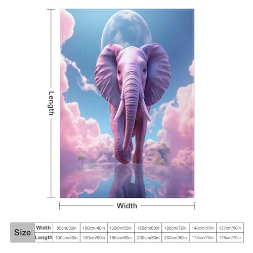 Couverture éléphant anti-froid en polaire légère de flannel - 6