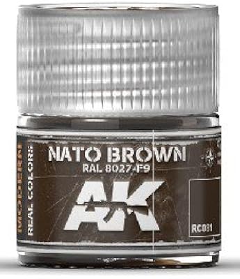 Real Colors: NATO Brown RAL8027 F9 Acrylic Lacquer Paint 10ml Bottle