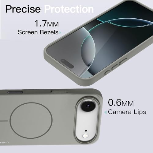 Image of KARWAN Ultra Slim MagEaze Magnetic Matte Finish Back Case Cover Compatible with iPhone 17 Air N52 Magnetic Ring, Wireless Charging Compatible, Scratch Resistant, Hard PC, Grey
