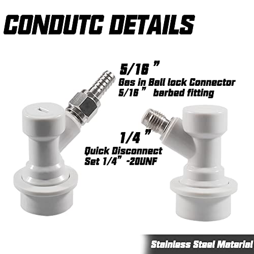 Pera Kugelsicherung MFL Abkopplungsset mit Drehmuttern (2) 5/16 Gas, 1/4 Liquid Barbed (2 Stück), 43178-145684