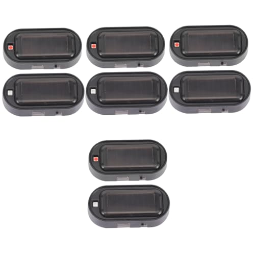JECOMPRIS 8pcs Solar Car Theft Light Led Flashing Security