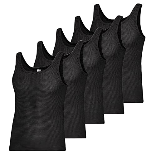 Preisvergleich Produktbild ESGE - Feinripp Ringel 610 - Unterhemd - 5er Spar-Pack (6 Schwarz)