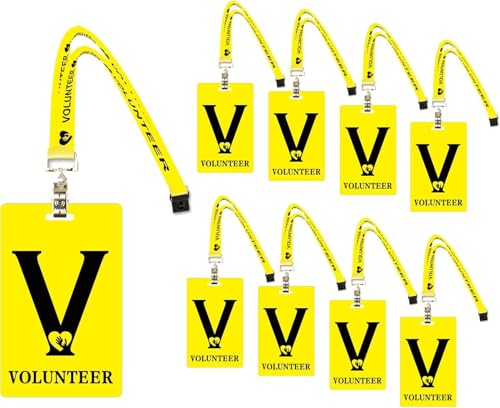 Cordon PVC pour carte de volontaire et badge d'identification événements lot de 25