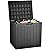 YITAHOME 31 Gallon Outdoor Storage Deck Box, Waterproof Resin Package Delivery and Storage Box with Lockable Lid for Patio Furniture Cushions, Pool Accessories, Garden Tools, Black