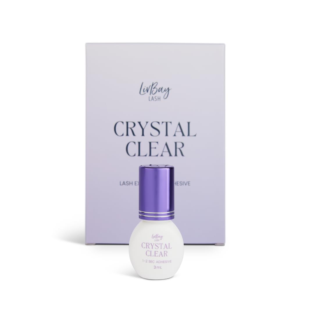 LIVBAY Sensitive Sally Sensitive Client Lash Bundle, Glue Kit Collection, Clear Adhesive 3ml + Bonder + Blue Medical Tape + Foam Tape (Professional Use Only)