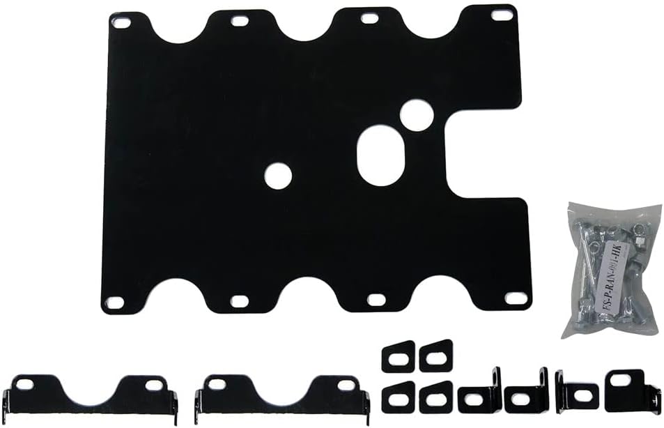 SuperATV Frame Stiffener for Polaris Ranger Full Size XP 570/900 / Crew (See Fitment) | Front Stiffener | Black | Made of 5 mm Heavy Duty Steel Plating