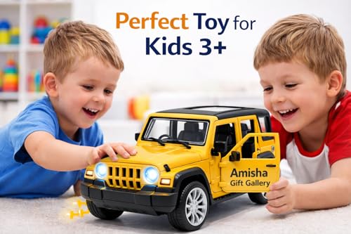 Image of Thar Roxx Metal Light and Sound Toys Cars Diecast Toy Car for Kids 1:36 Scale Model Metal Pull Back Sports Car Boys