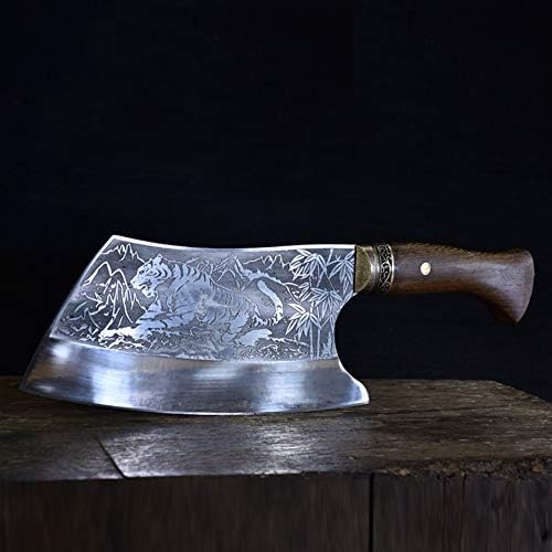 CRIVERS Cleaver Knife,Meat Cleaver, Kitchen Knife Chinese Cleaver Knife Handmade 7CR17 Forged Stainless Steel Full Tang Chef Butcher Chopper Meat