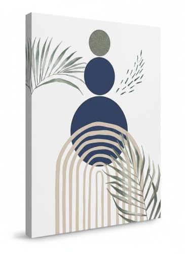 Impression d'art Boho Green Blue pour réveiller un mur blanc triste
