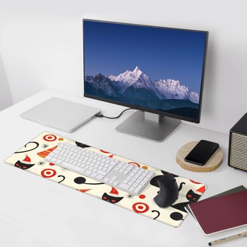 Tapis de souris pour jeu avec base en caoutchouc et bords cousus
