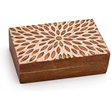 Great Birthday Gift Ideas Handmade Decorative Wooden Jewelry Box Jewelry Organizer Keepsake Box Treasure Chest Trinket Holder Watch Box Storage Box Housewarming Gifts Women