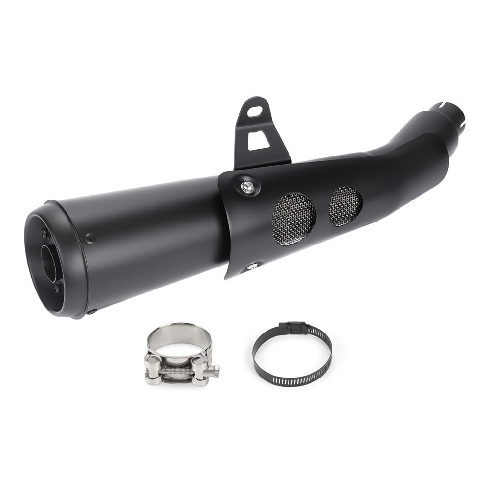 tłumik wychowej wydech Rura Wydechowa Motocykla Slip-on Tłumik Rurowy Z Osłoną Termiczną Pasuje Do Kawasaki Eliminator 450 500 2024 2025 2026(Double pipe)