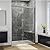 SUNNY SHOWER Bypass Sliding Shower Door Semi-Frameless Shower Enclosure 1/4"(6mm) Glass Sliding Bathroom Door, Brushed Nickel Finish, 48" W x 72" H