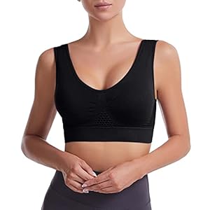 Sports Bras for Women 2024 Yoga Fit Bra Comfort Padded Low Impact Workout Large Size Crop Top with Built in Bra
