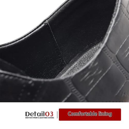 Men's Genuine Leather Breathable Three-Piece Shoes, Business Wedding Groomsmen Dress Shoes with Soft Upper, Anti-Slip Sole Suitable for Business Gentlemen4