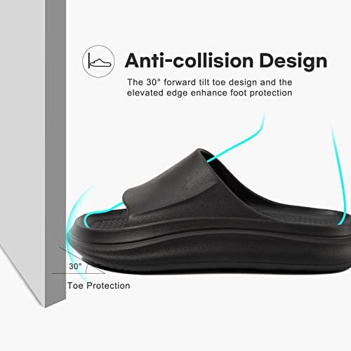 Longbay Cloud Slides For Women And Men, Comfy Cushion Pillow Slides Soft Open Toe House Slippers For Indoor And Outdoor, Non Slip Bathroom Shower Shoes Thick Sole Supportive Beach Sandals #TOP3