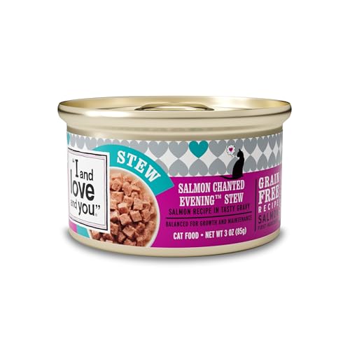 Image of I and love and you Wet Cat Food - Salmon Chanted Evening Stew - Salmon Recipe, Grain Free, Filler Free, 3oz Pack of 24 Cans