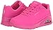 Skechers Women's Uno-Night Shades Sneaker Cooled Memory Foam, Skech-Air Midsole, Durabuck Upper, HOT Pink, 7.5 Wide