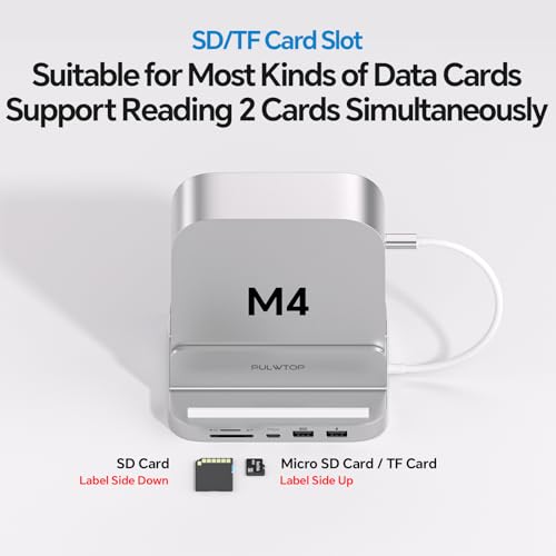Image of Mac mini M4 Dock & Stand with M.2 NVMe 8TB SSD Enclosure, Macmini M4 Hub with HDMI 4K 60Hz, 3 USB-A 10Gbps for Mac mini M4 /M4 Pro 2024 (Mac mini M4 Dock)